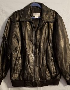 Duke Haband Lined Leather jacket vest Set Nwot SzL